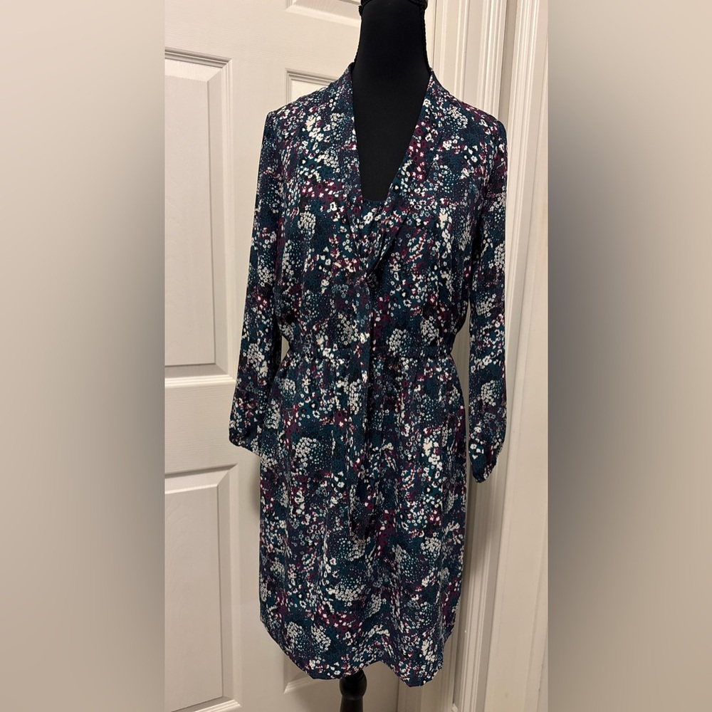 Ann Taylor Black V-Neck Bishop Sleeve Sundress
